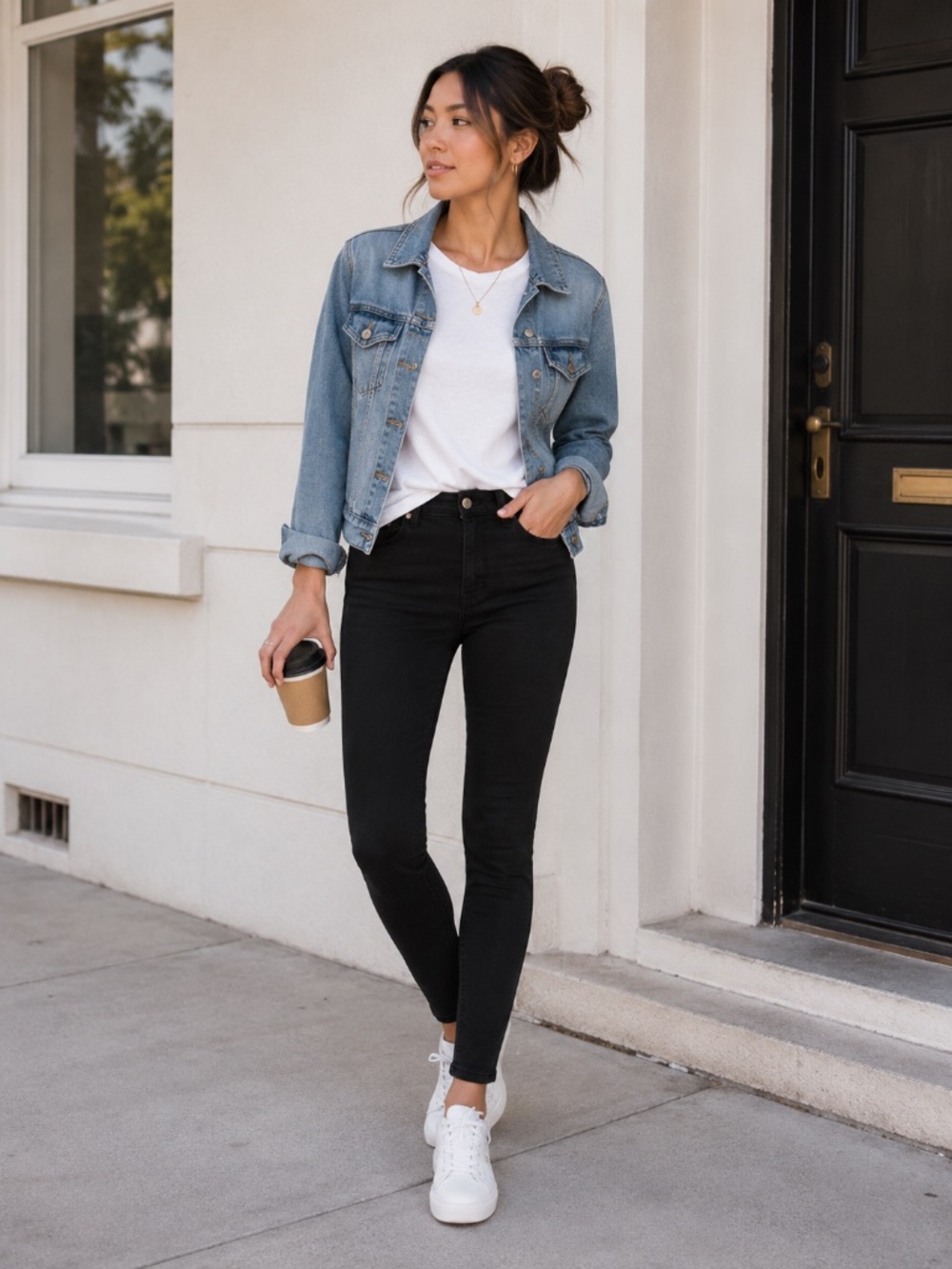 Free People Women's Damask Jeans Black Skinny W 24R NWT